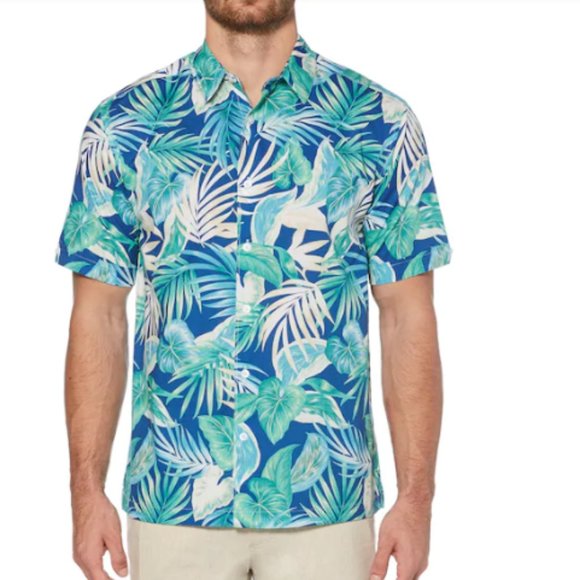 Classic-Fit Tropical Casual Button-Down Shirt - Picture 1 of 2